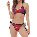 Pisces And Astrological Signs Print Halter Scoop Tie Side Bikini