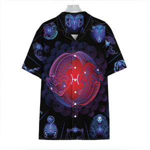 Pisces And Astrological Signs Print Hawaiian Shirt