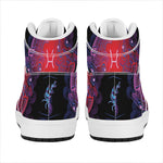 Pisces And Astrological Signs Print High Top Leather Sneakers