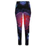 Pisces And Astrological Signs Print High-Waisted Pocket Leggings