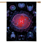 Pisces And Astrological Signs Print House Flag