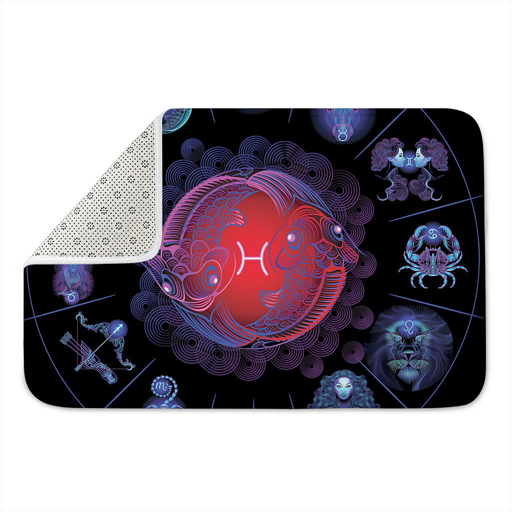 Pisces And Astrological Signs Print Indoor Door Mat