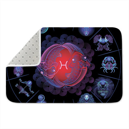 Pisces And Astrological Signs Print Indoor Door Mat