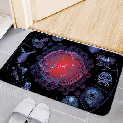 Pisces And Astrological Signs Print Indoor Door Mat
