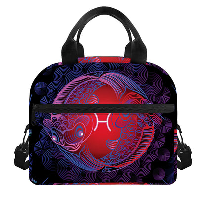 Pisces And Astrological Signs Print Insulated Lunch Bag