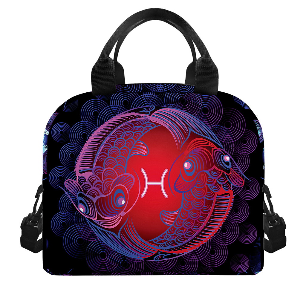 Pisces And Astrological Signs Print Insulated Lunch Bag