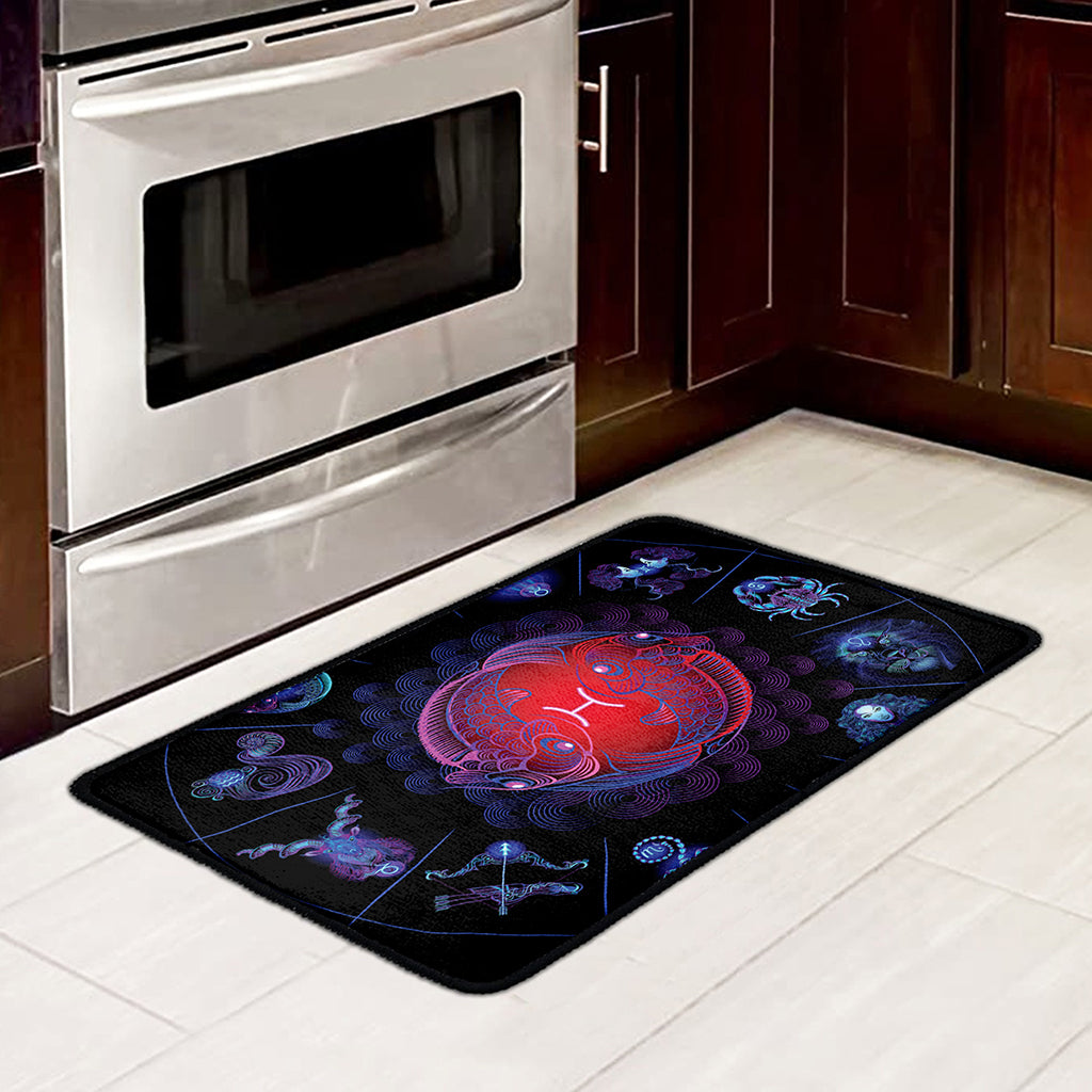 Pisces And Astrological Signs Print Kitchen Mat