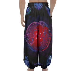 Pisces And Astrological Signs Print Lantern Pants