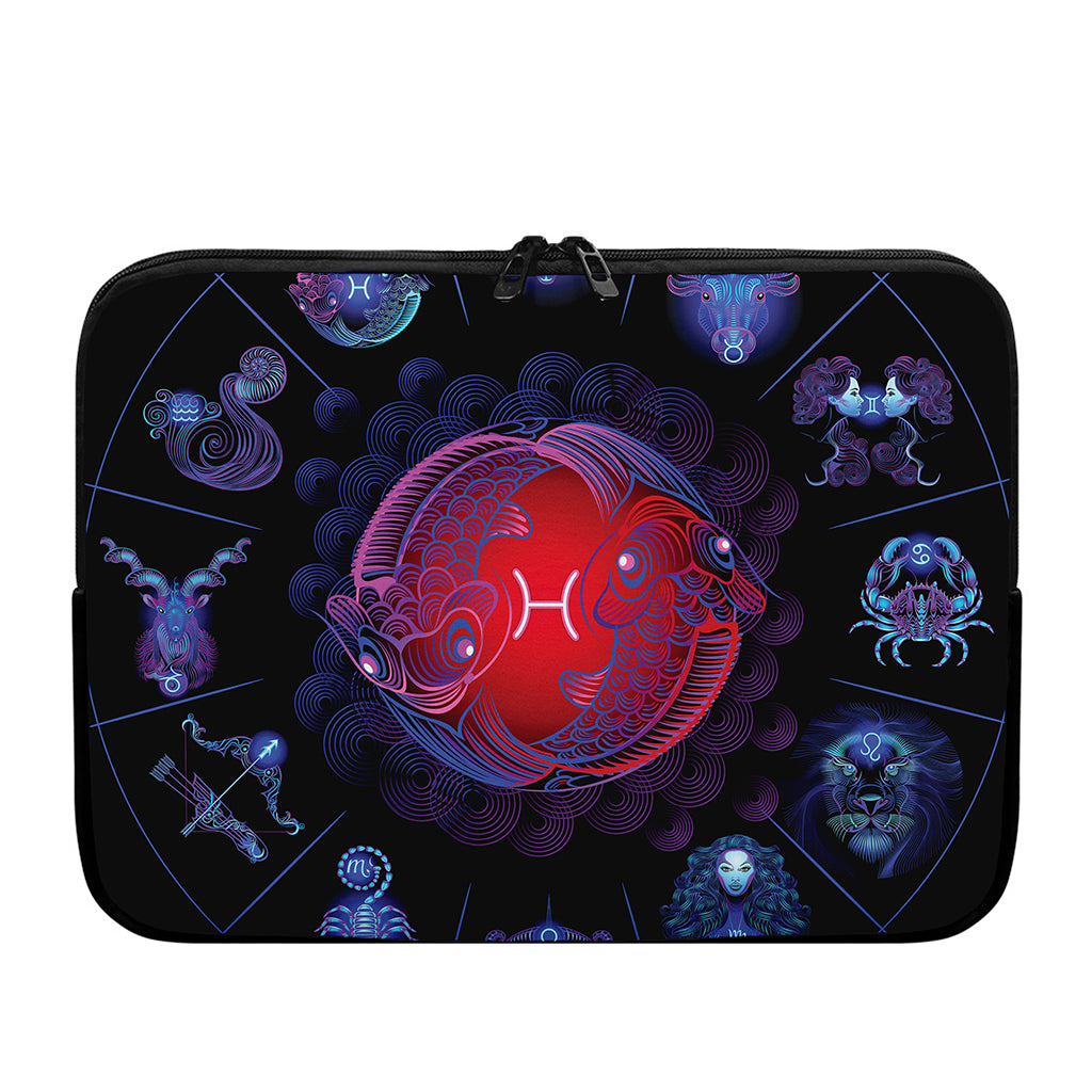 Pisces And Astrological Signs Print Laptop Sleeve