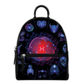 Pisces And Astrological Signs Print Leather Backpack