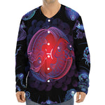 Pisces And Astrological Signs Print Long Sleeve Baseball Jersey