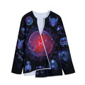Pisces And Astrological Signs Print Long Sleeve Short Coat