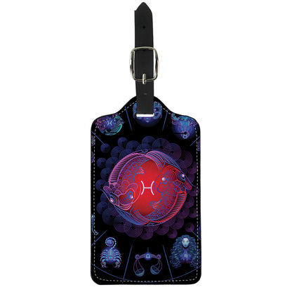 Pisces And Astrological Signs Print Luggage Tag