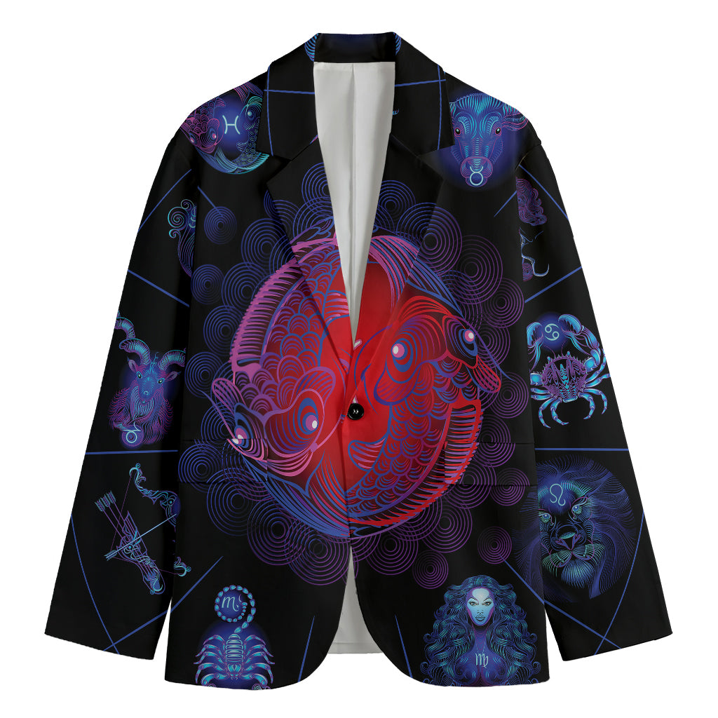 Pisces And Astrological Signs Print Men's Blazer