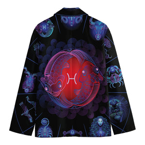 Pisces And Astrological Signs Print Men's Blazer