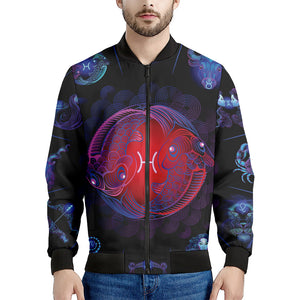 Pisces And Astrological Signs Print Men's Bomber Jacket