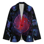 Pisces And Astrological Signs Print Men's Cotton Blazer