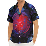 Pisces And Astrological Signs Print Men's Deep V-Neck Shirt