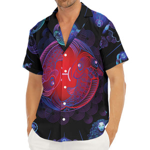 Pisces And Astrological Signs Print Men's Deep V-Neck Shirt