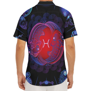 Pisces And Astrological Signs Print Men's Deep V-Neck Shirt