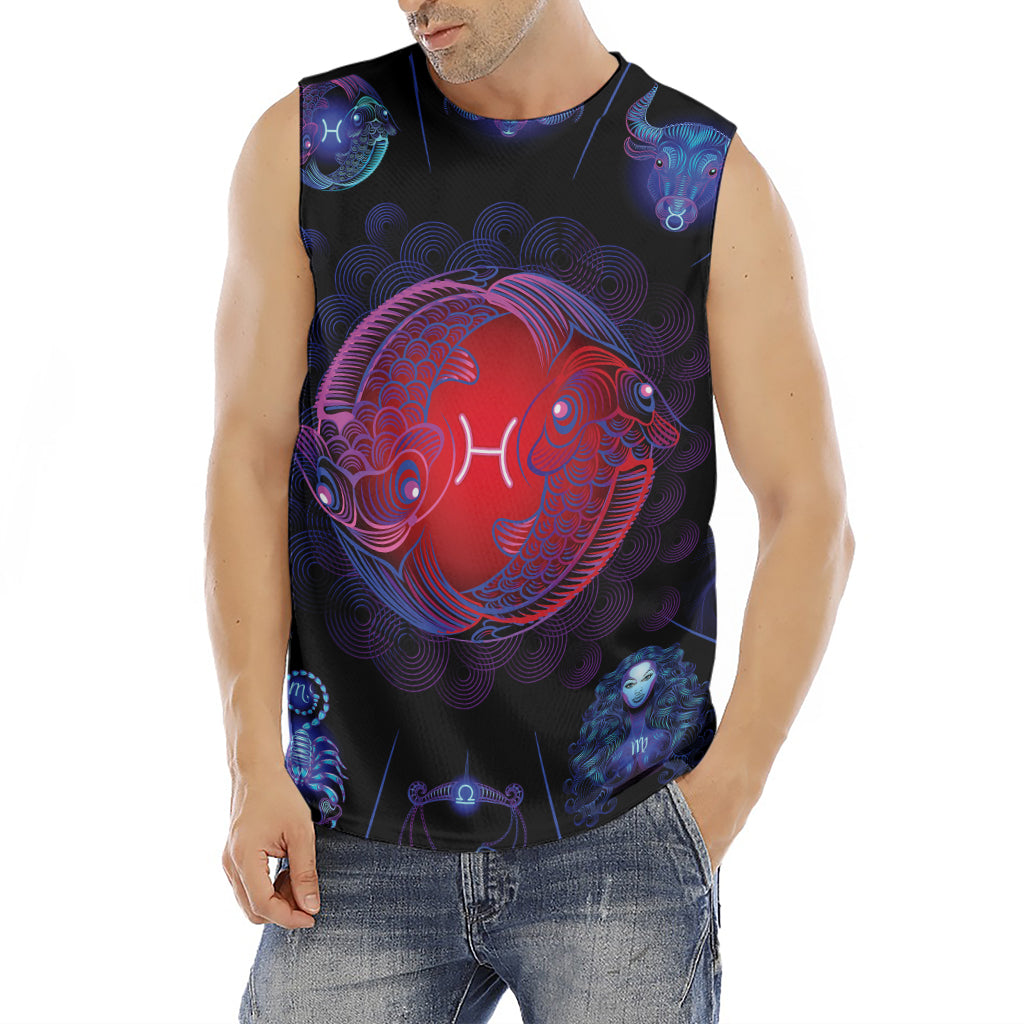 Pisces And Astrological Signs Print Men's Fitness Tank Top