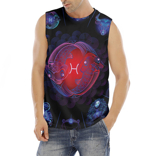 Pisces And Astrological Signs Print Men's Fitness Tank Top
