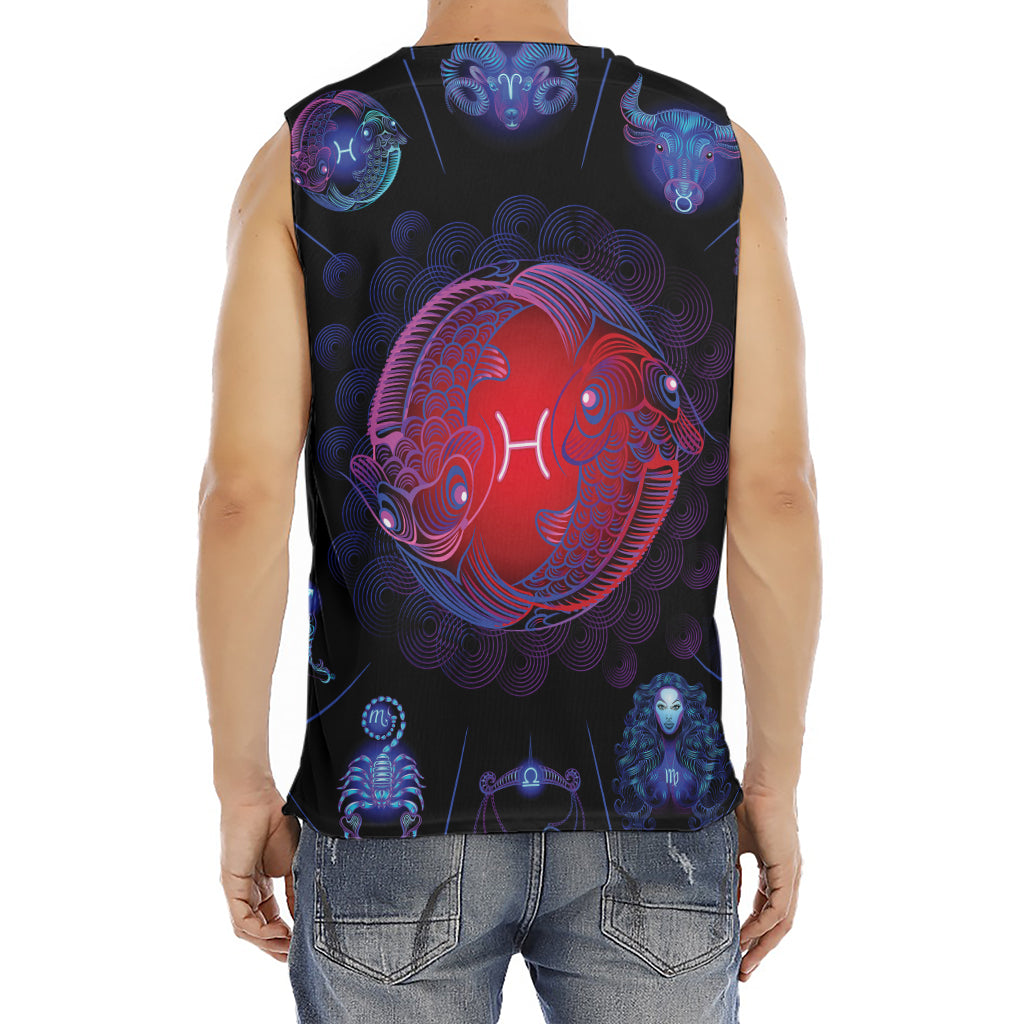 Pisces And Astrological Signs Print Men's Fitness Tank Top