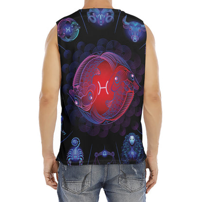 Pisces And Astrological Signs Print Men's Fitness Tank Top