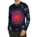 Pisces And Astrological Signs Print Men's Long Sleeve Rash Guard