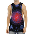 Pisces And Astrological Signs Print Men's Muscle Tank Top