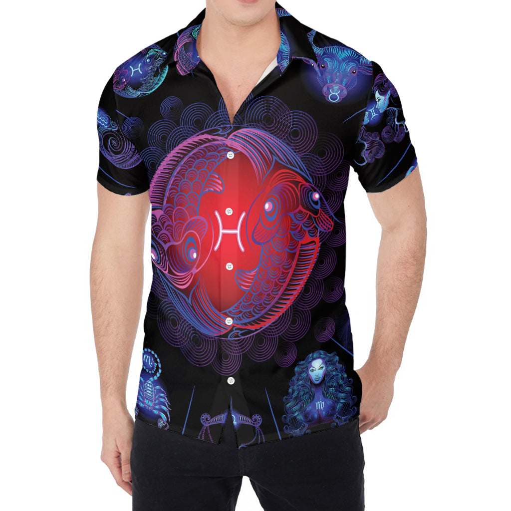 Pisces And Astrological Signs Print Men's Shirt