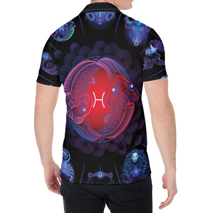 Pisces And Astrological Signs Print Men's Shirt