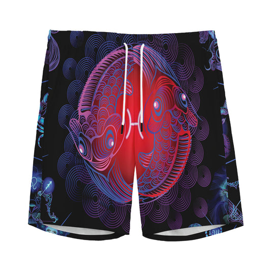 Pisces And Astrological Signs Print Men's Sports Shorts