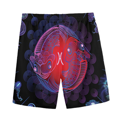 Pisces And Astrological Signs Print Men's Sports Shorts
