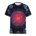 Pisces And Astrological Signs Print Men's Athletic T-Shirt
