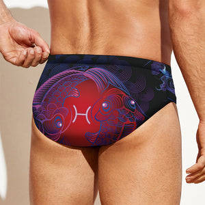 Pisces And Astrological Signs Print Men's Swim Briefs