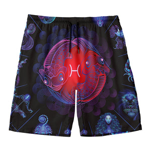 Pisces And Astrological Signs Print Men's Swim Trunks