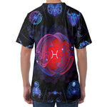 Pisces And Astrological Signs Print Men's Velvet T-Shirt