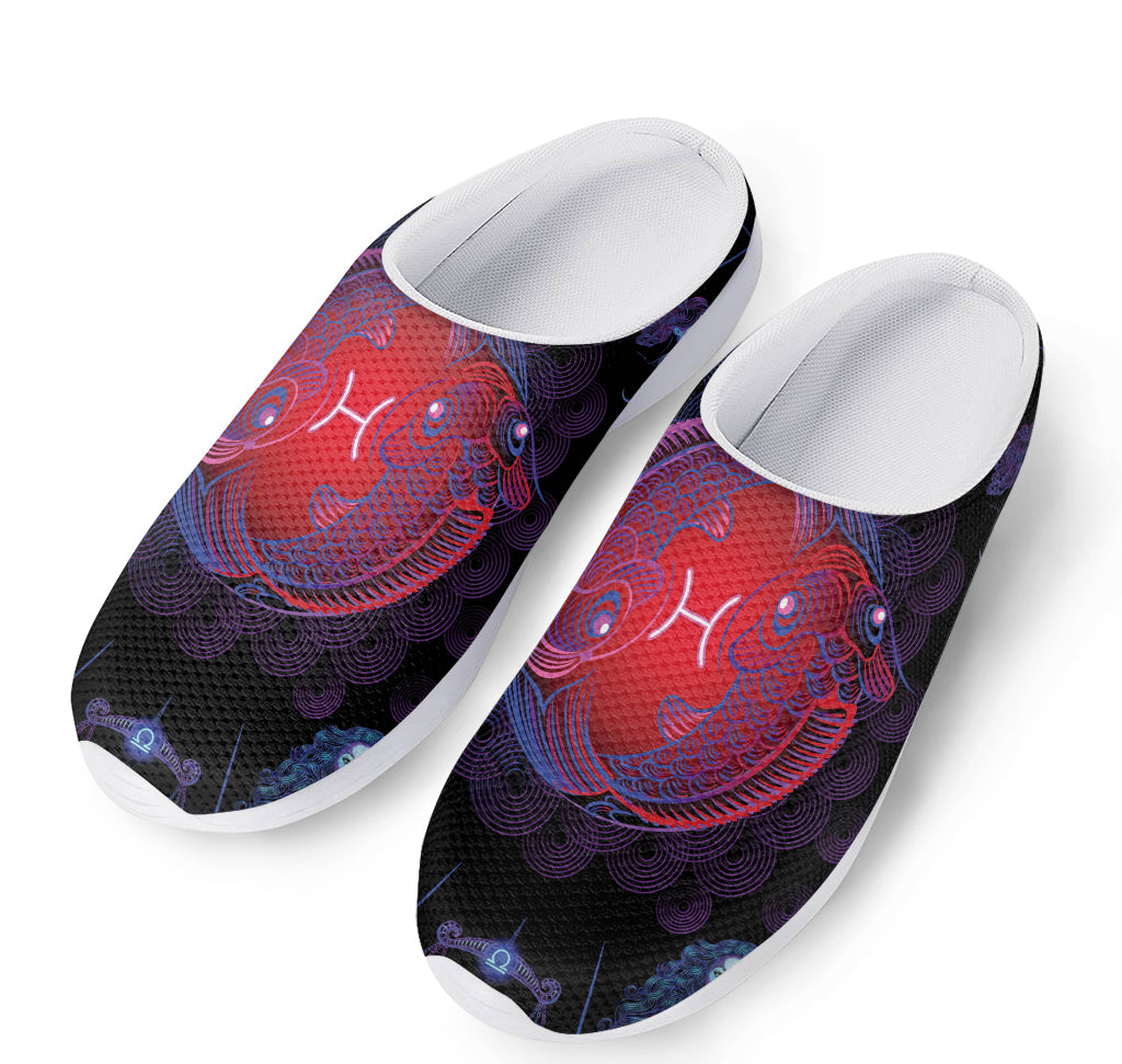 Pisces And Astrological Signs Print Mesh Casual Shoes