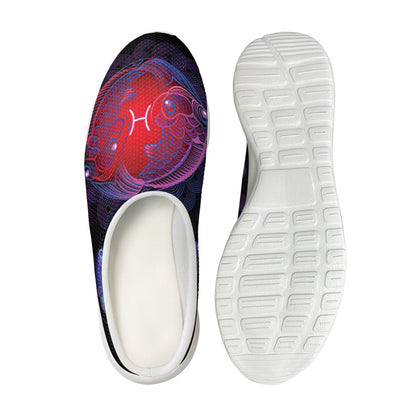 Pisces And Astrological Signs Print Mesh Casual Shoes