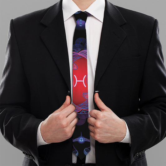 Pisces And Astrological Signs Print Necktie