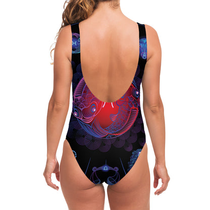 Pisces And Astrological Signs Print One Piece Swimsuit