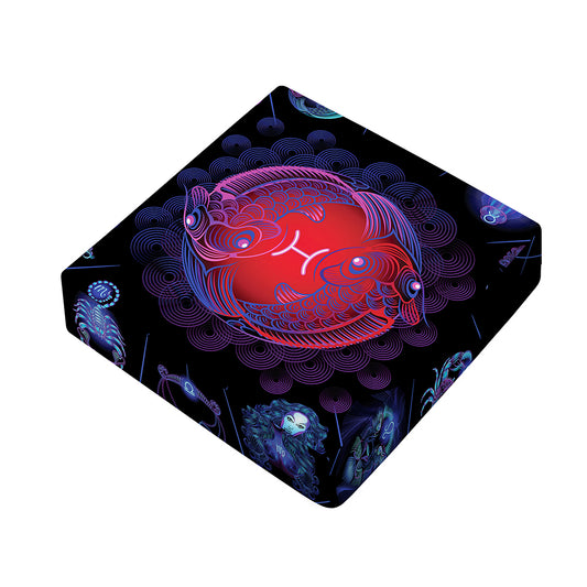 Pisces And Astrological Signs Print Outdoor Seat Cushion Cover