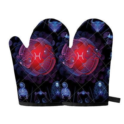 Pisces And Astrological Signs Print Oven Mitts
