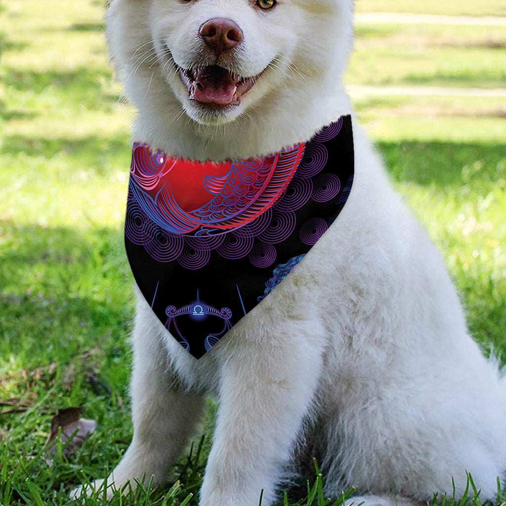 Pisces And Astrological Signs Print Over The Collar Dog Bandana