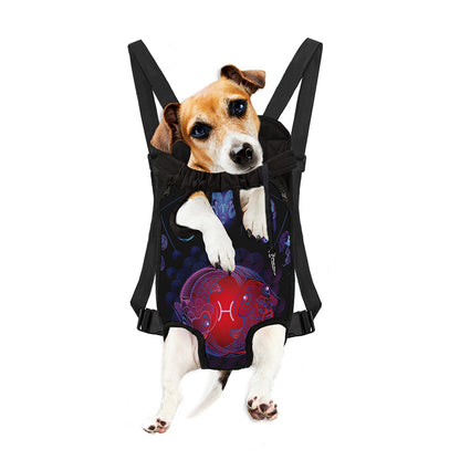 Pisces And Astrological Signs Print Pet Carrier Backpack