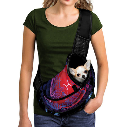 Pisces And Astrological Signs Print Pet Sling Carrier