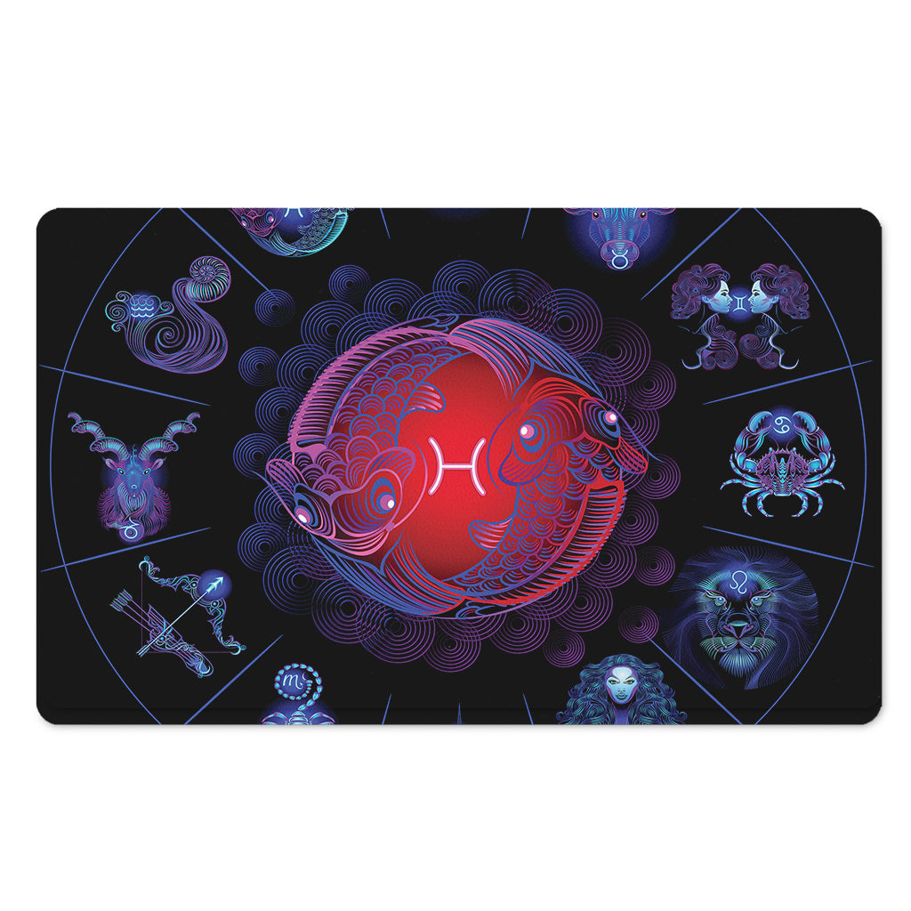 Pisces And Astrological Signs Print Polyester Doormat