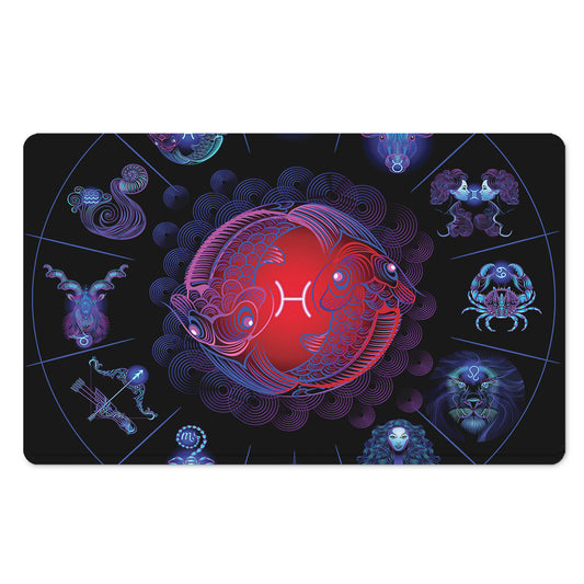 Pisces And Astrological Signs Print Polyester Doormat