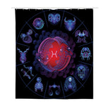 Pisces And Astrological Signs Print Polyester Shower Curtain